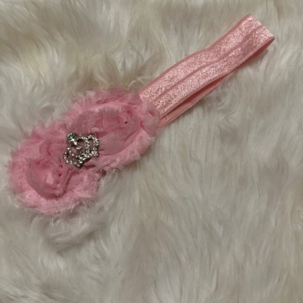 Pink Princess Shabby Headband 7439 Handmade NWT Boutique